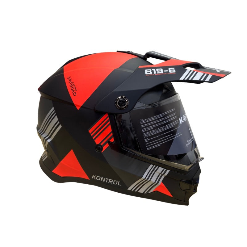 CASCO KONTROL 819-6 OXPORT MATE NEGRO ROJO