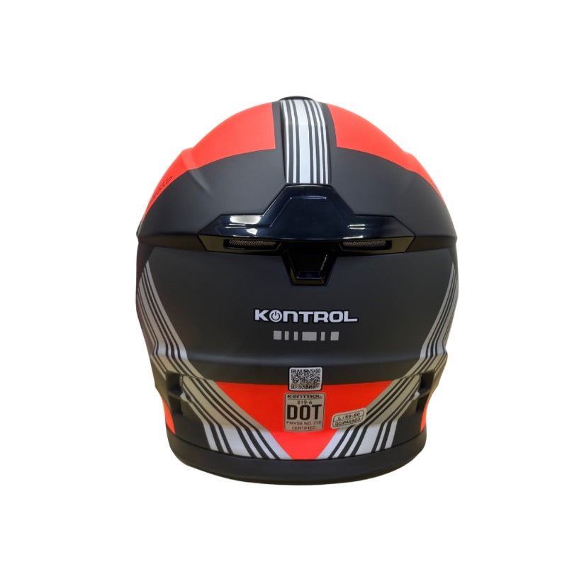 CASCO KONTROL 819-6 OXPORT MATE NEGRO ROJO