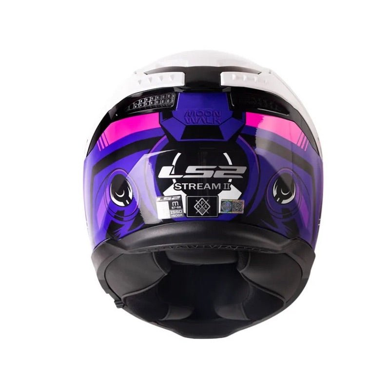 CASCO LS2 FF808 STREAM II MOONWALK BLANCO PERLA FUCSIA