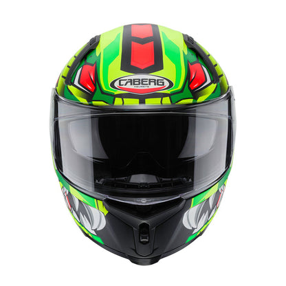 CASCO CABERG AVALON GIGA MATE NEGRO AMARILLO NEON ROJO