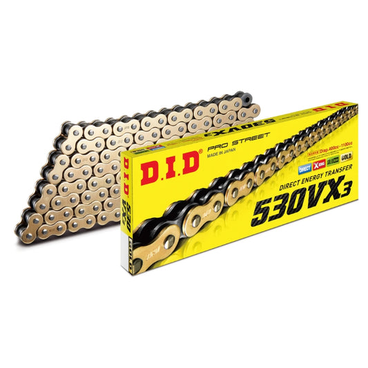 CADENA DID 530VX3-130ZB DORADA