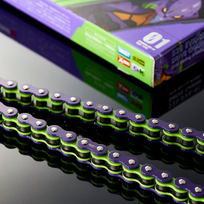 CADENA DID 520EVA-01-120ZB XRING VIOLETA Y VERDE