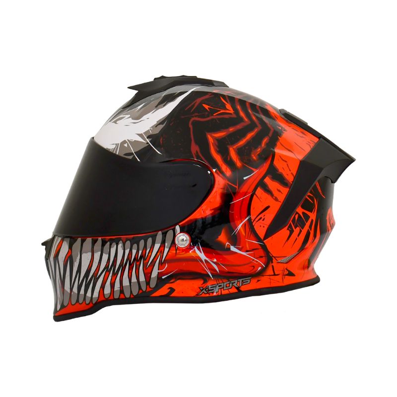 CASCO X-SPORTS V151 CARNAGE ROJO NEGRO VISOR HUMO