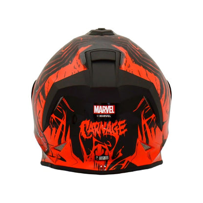 CASCO X-SPORTS V151 CARNAGE ROJO NEGRO VISOR HUMO