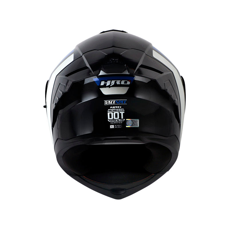 CASCO HRO HRO-3480DV EVO RACESPEC AZUL BLANCO