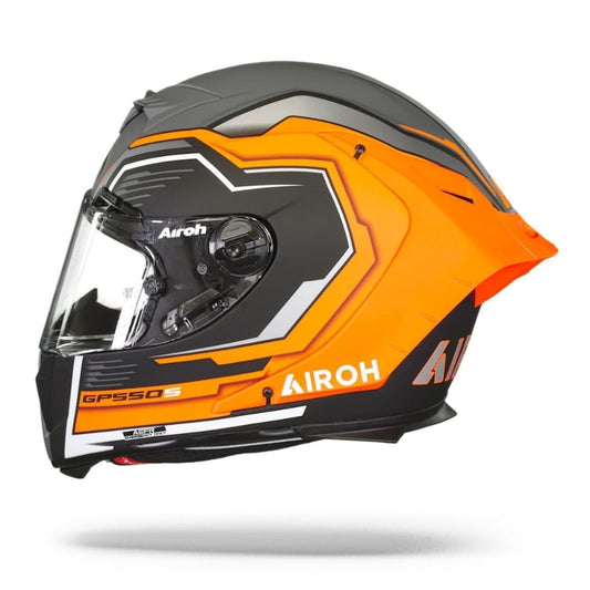 CASCO AIROH GP550 S RUSH MATE NARANJA NEON
