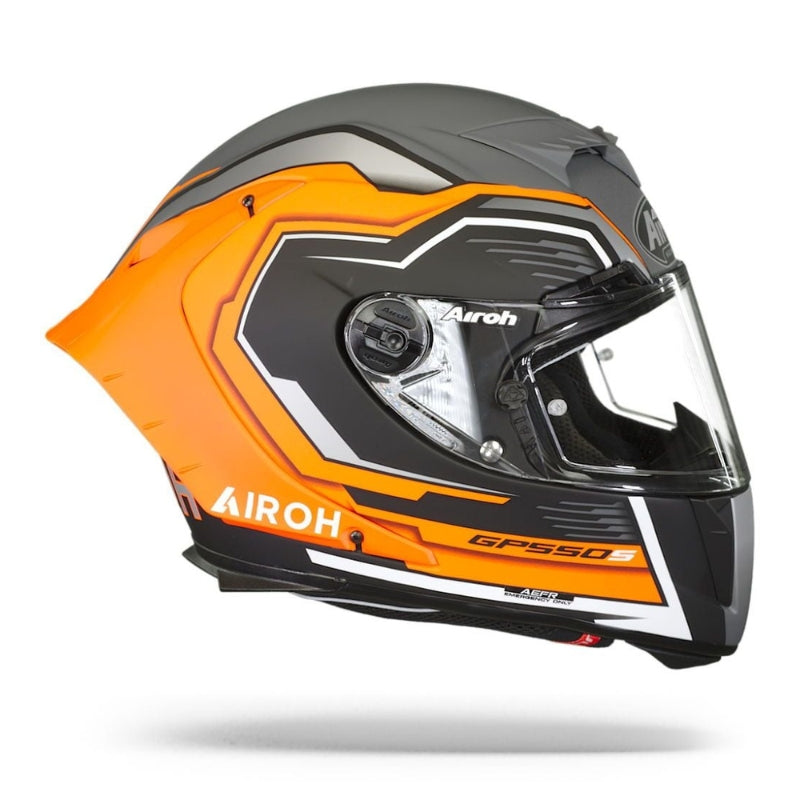 CASCO AIROH GP550 S RUSH MATE NARANJA NEON