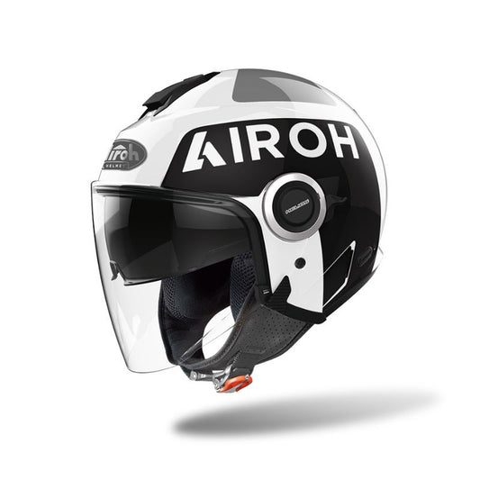 CASCO AIROH HELIOS UP BLANCO NEGRO