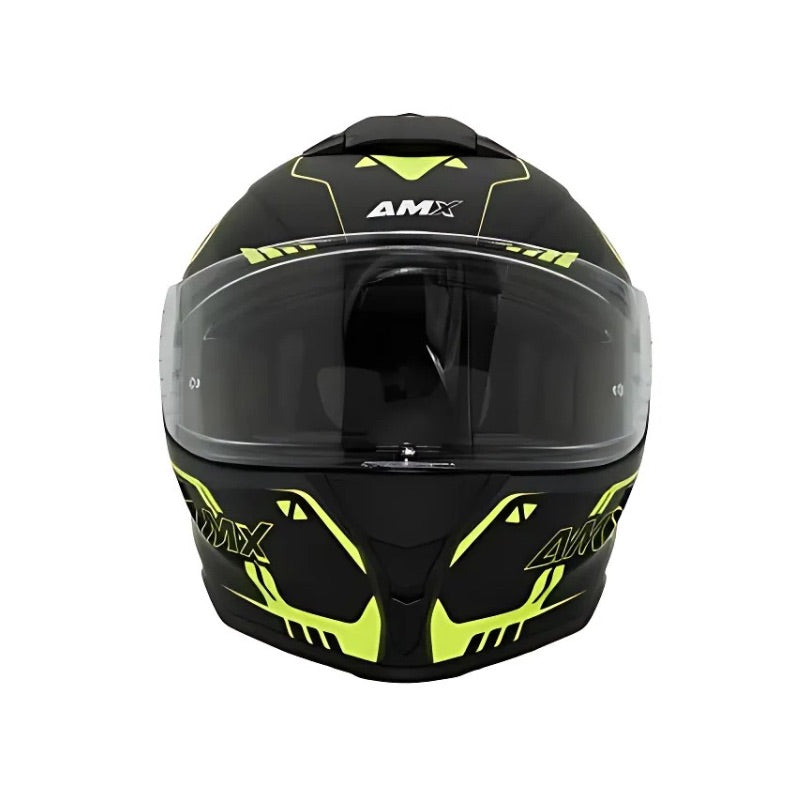 CASCO AMX STREAM ENIGMA MATE NEGRO VERDE NEON