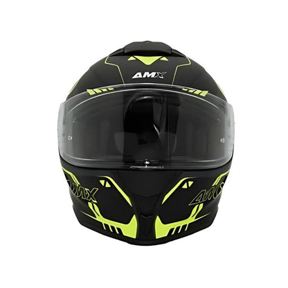 CASCO AMX STREAM ENIGMA MATE NEGRO VERDE NEON