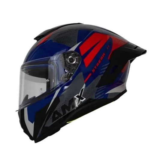 CASCO AMX STREAM JASPER GRIS AZUL ROJO