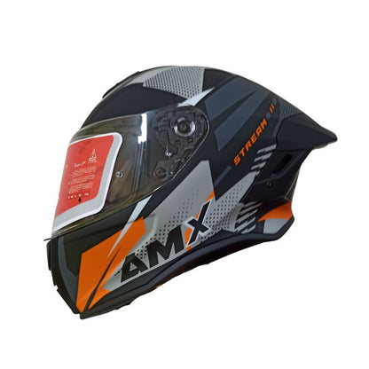 CASCO AMX STREAM JASPER MATE GRIS NARANJA
