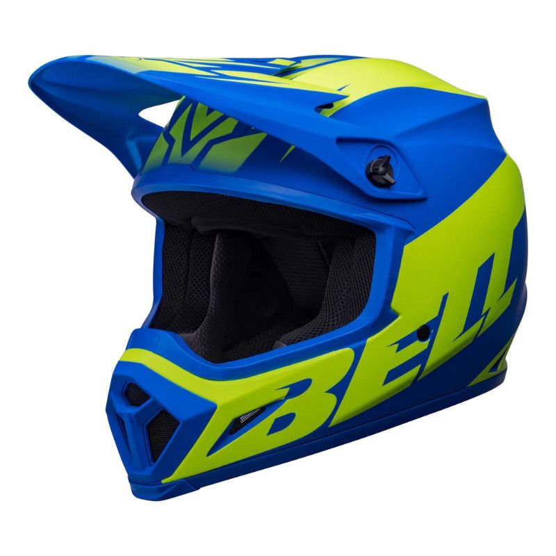 CASCO BELL MX9 MIPS DISRUPT MATE AZUL AMARILLO