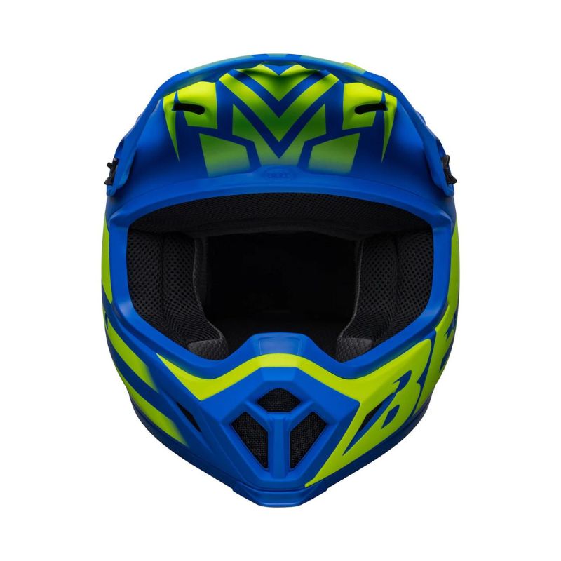 CASCO BELL MX9 MIPS DISRUPT MATE AZUL AMARILLO