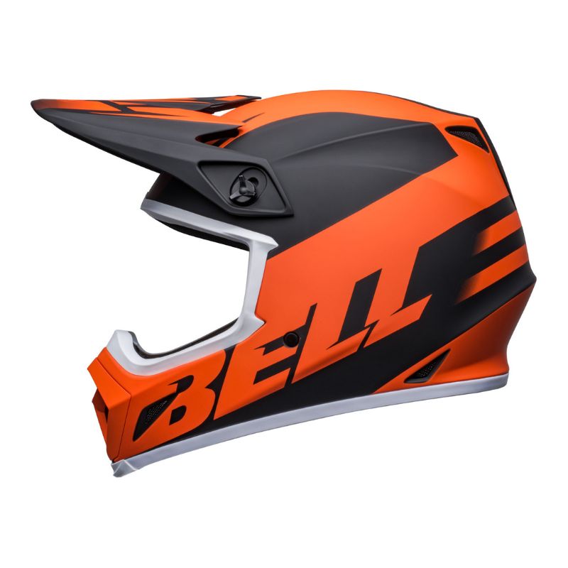CASCO BELL MX9 MIPS DISRUPT MATE NARANJA NEGRO