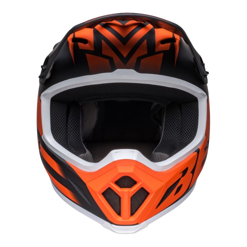 CASCO BELL MX9 MIPS DISRUPT MATE NARANJA NEGRO