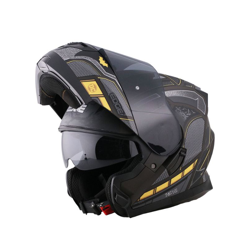 CASCO EDGE CHEKO BATMAN MATE NEGRO