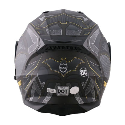 CASCO EDGE CHEKO BATMAN MATE NEGRO