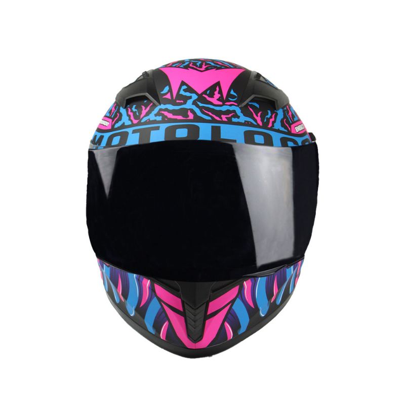 CASCO EDGE DENVER MOTOLOCO MATE NEGRO AZUL
