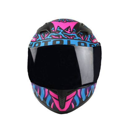 CASCO EDGE DENVER MOTOLOCO MATE NEGRO AZUL