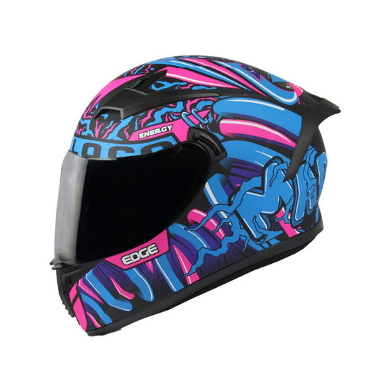 CASCO EDGE DENVER MOTOLOCO MATE NEGRO AZUL