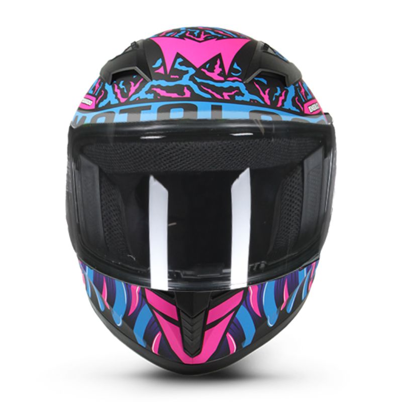 CASCO EDGE DENVER MOTOLOCO MATE NEGRO AZUL
