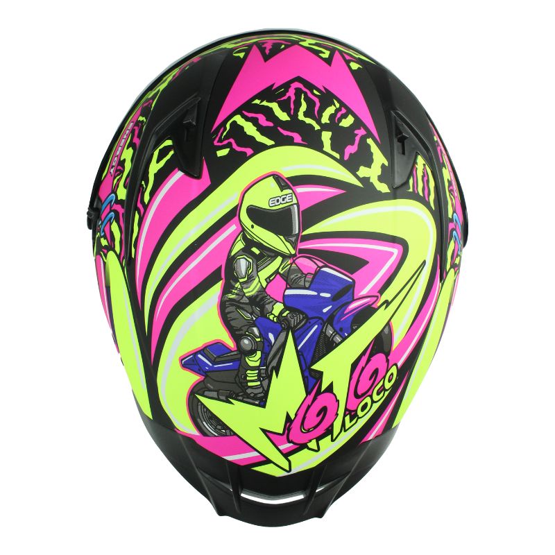 CASCO EDGE DENVER MOTOLOCO NEGRO AMARILLO NEON