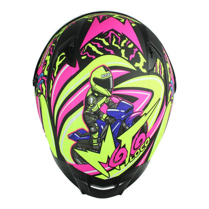 CASCO EDGE DENVER MOTOLOCO NEGRO AMARILLO NEON