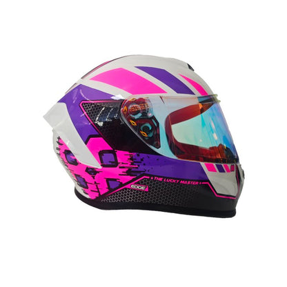 CASCO EDGE FRANKIE MASTER 88 BLANCO ROSADO