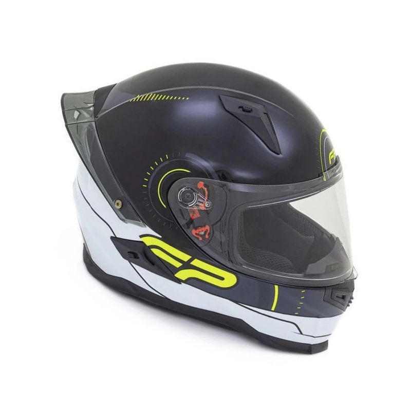 CASCO FIREPARTS IGNITION 863C NEGRO BLANCO NEON