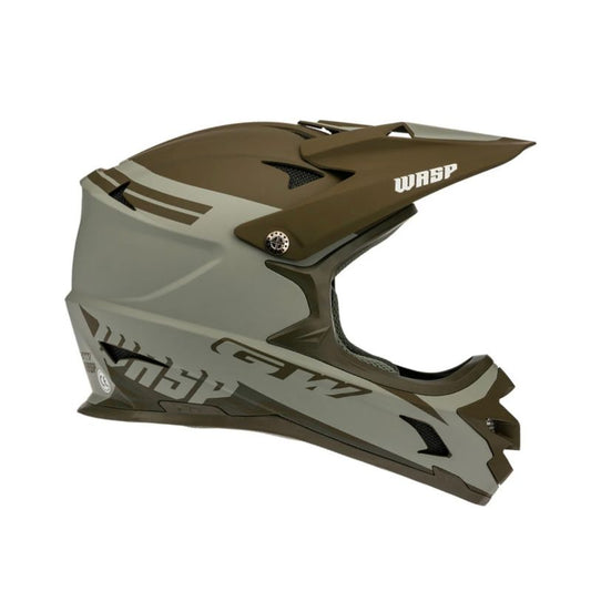 CASCO GW BMX WASP MATE VERDE MILITAR GRIS