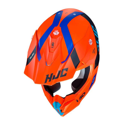 CASCO HJC I50 ERASED MATE NARANJA NEON AZUL