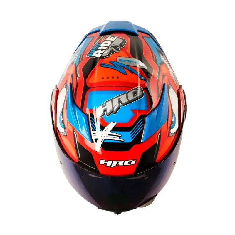 CASCO HRO HRO-3400DV FULL GAS NARANJA NEON AZUL IRIDIUM