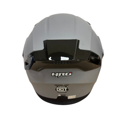 CASCO HRO HRO-3400DV SOLID MATE GRIS CLARO NEGRO VISOR PLATA