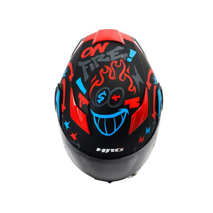 CASCO HRO HRO-3400DV YEAH MATE NEGRO ROJO