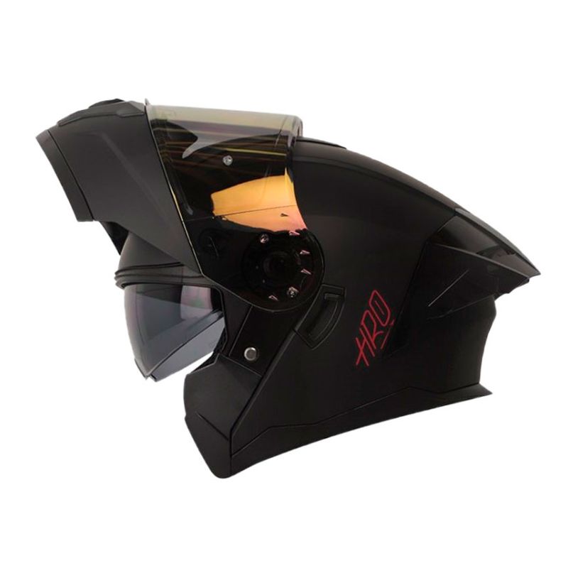 CASCO HRO HRO-3480DV EVO SOLID MATE NEGRO ROJO IRIDIUM ROJO