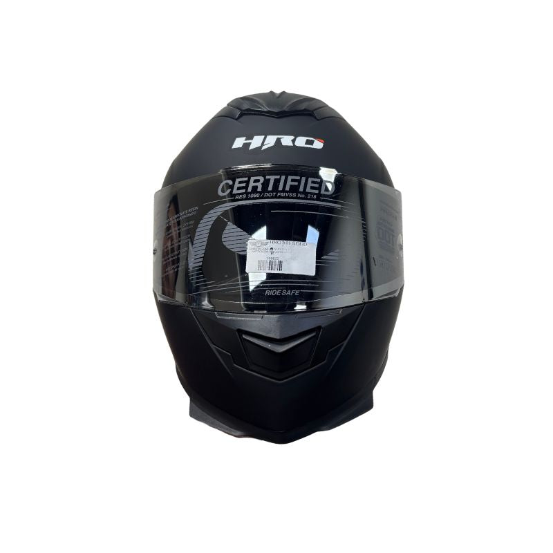 CASCO HRO HRO-511 SOLID MATE NEGRO7 VISOR IRIDIUM PLATA