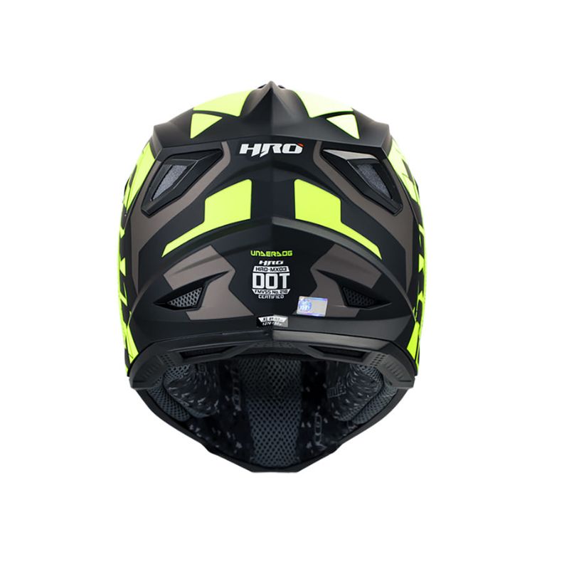 CASCO HRO HRO-MX03 UNDERDOG MATE NEGRO AMARILLO NEON