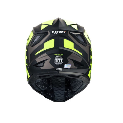 CASCO HRO HRO-MX03 UNDERDOG MATE NEGRO AMARILLO NEON