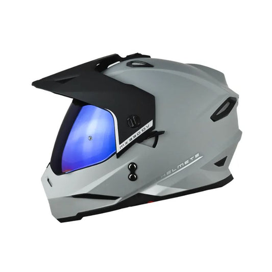 CASCO HRO HRO-MX330DV SOLID MATE GRIS PLATA VISOR IRIDIUM