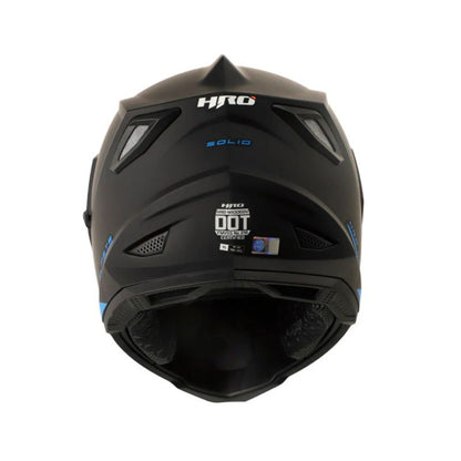 CASCO HRO HRO-MX330DV SOLID MATE NEGRO AZUL VISOIR IRIDIUM