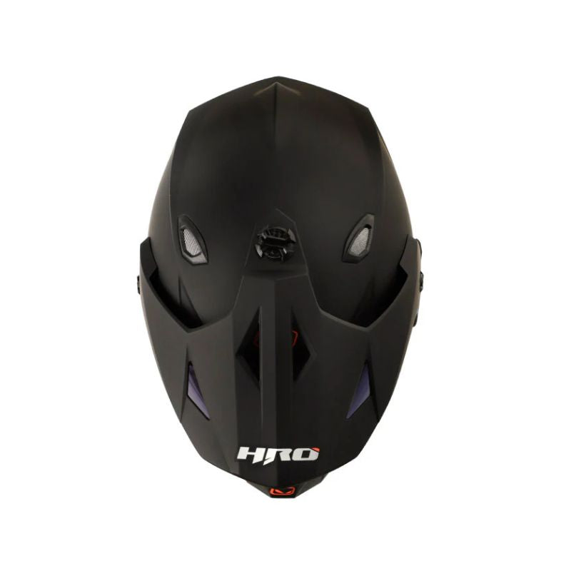 CASCO HRO HRO-MX330DV SOLID MATE NEGRO AZUL VISOIR IRIDIUM