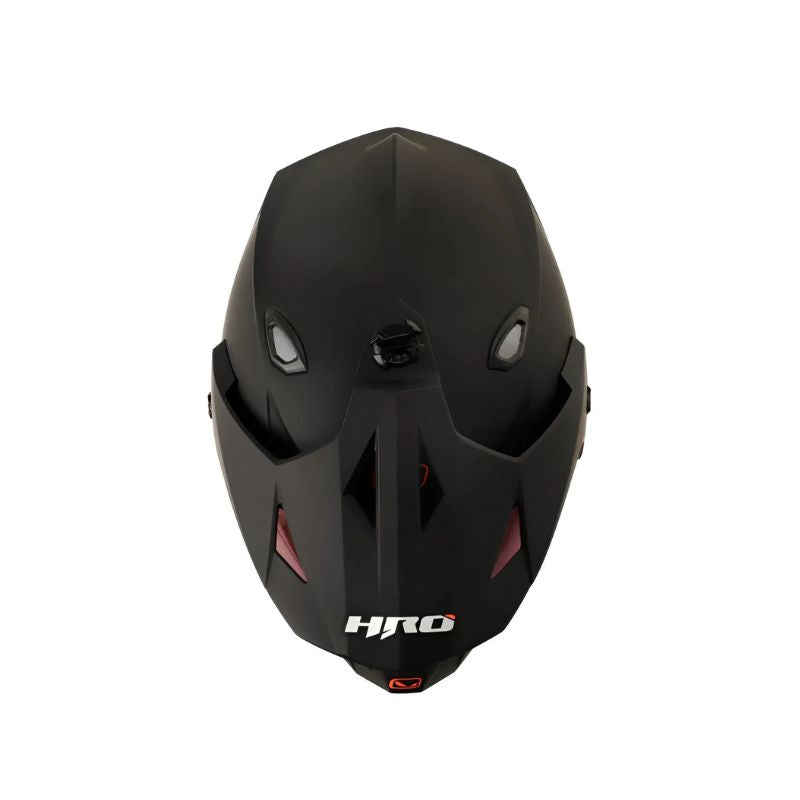 CASCO HRO HRO-MX330DV SOLID MATE NEGRO FUCSIA VISOR IRIDIUM