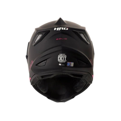 CASCO HRO HRO-MX330DV SOLID MATE NEGRO FUCSIA VISOR IRIDIUM