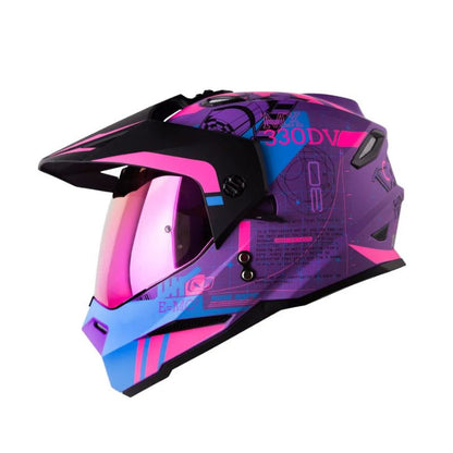 CASCO HRO HRO-MX330DV SPACE RACE MATE MORADO FUCSIA IRIDIUM