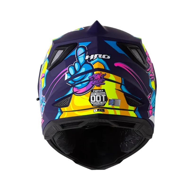 CASCO HRO HRO-MX330DV STAY WILD MATE AMARILLO NEON FUCSIA