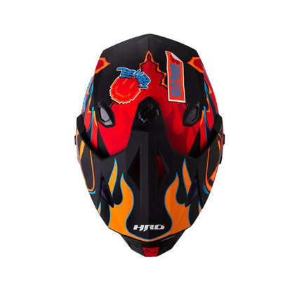 CASCO HRO HRO-MX330DV STAY WILD MATE ROJO AZUL VISOR IRIDIUM