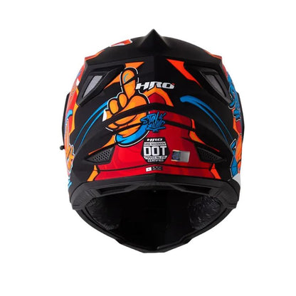 CASCO HRO HRO-MX330DV STAY WILD MATE ROJO AZUL VISOR IRIDIUM