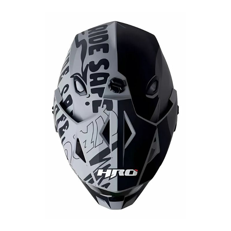 CASCO HRO HRO-MX330DV WRITTER MATE GRIS NEGRO VISOR PLATA