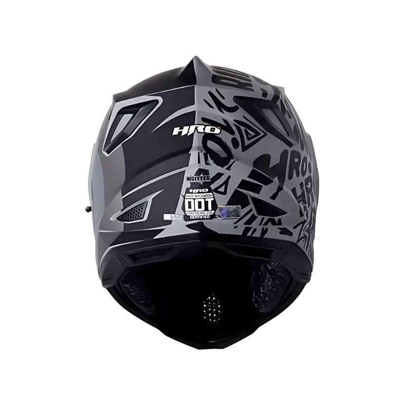 CASCO HRO HRO-MX330DV WRITTER MATE GRIS NEGRO VISOR PLATA